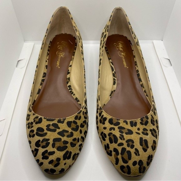 Matt Bernson Women's Leopard Leather Slip On Shoes 10 - Picture 2 of 8